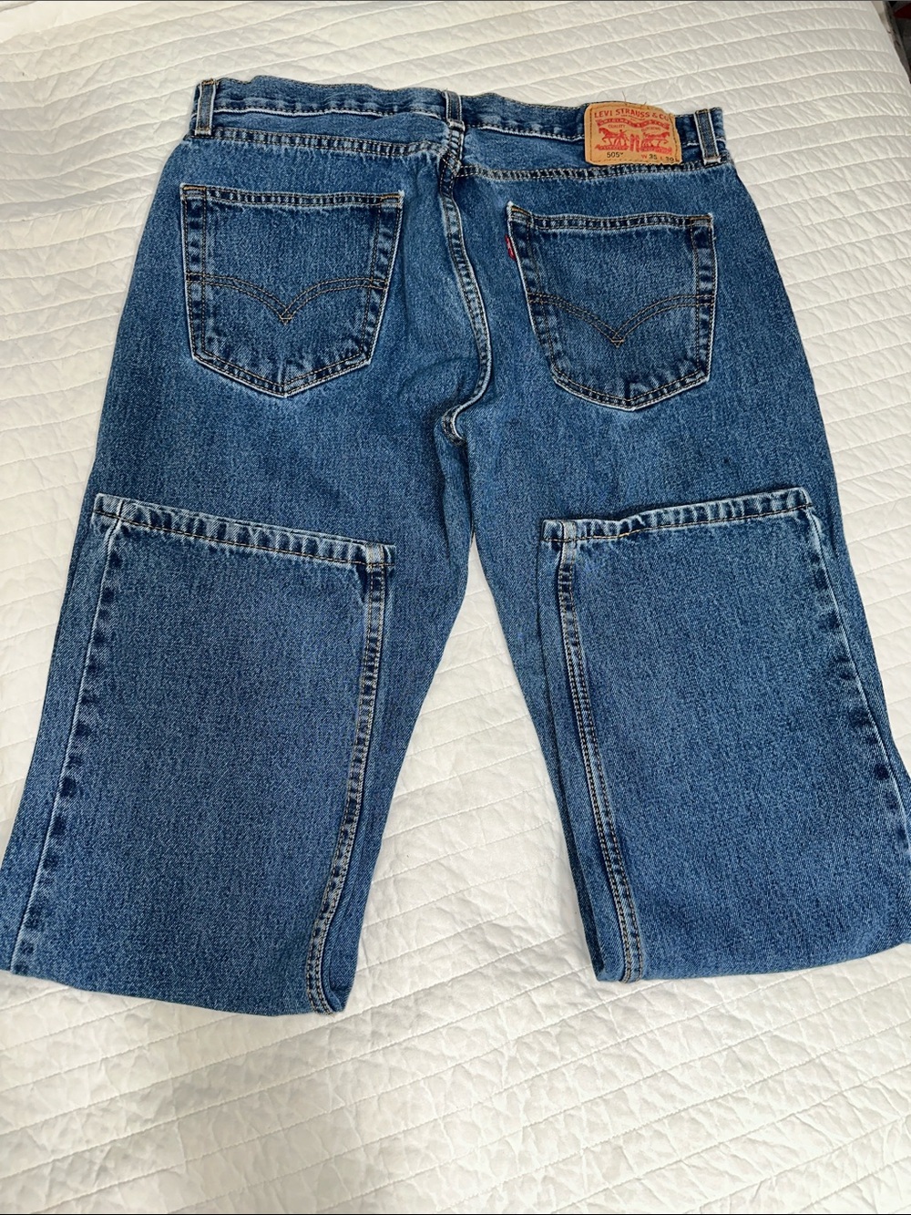 Levi's 505 Men's Denim Straight Jeans 35 x 28.5